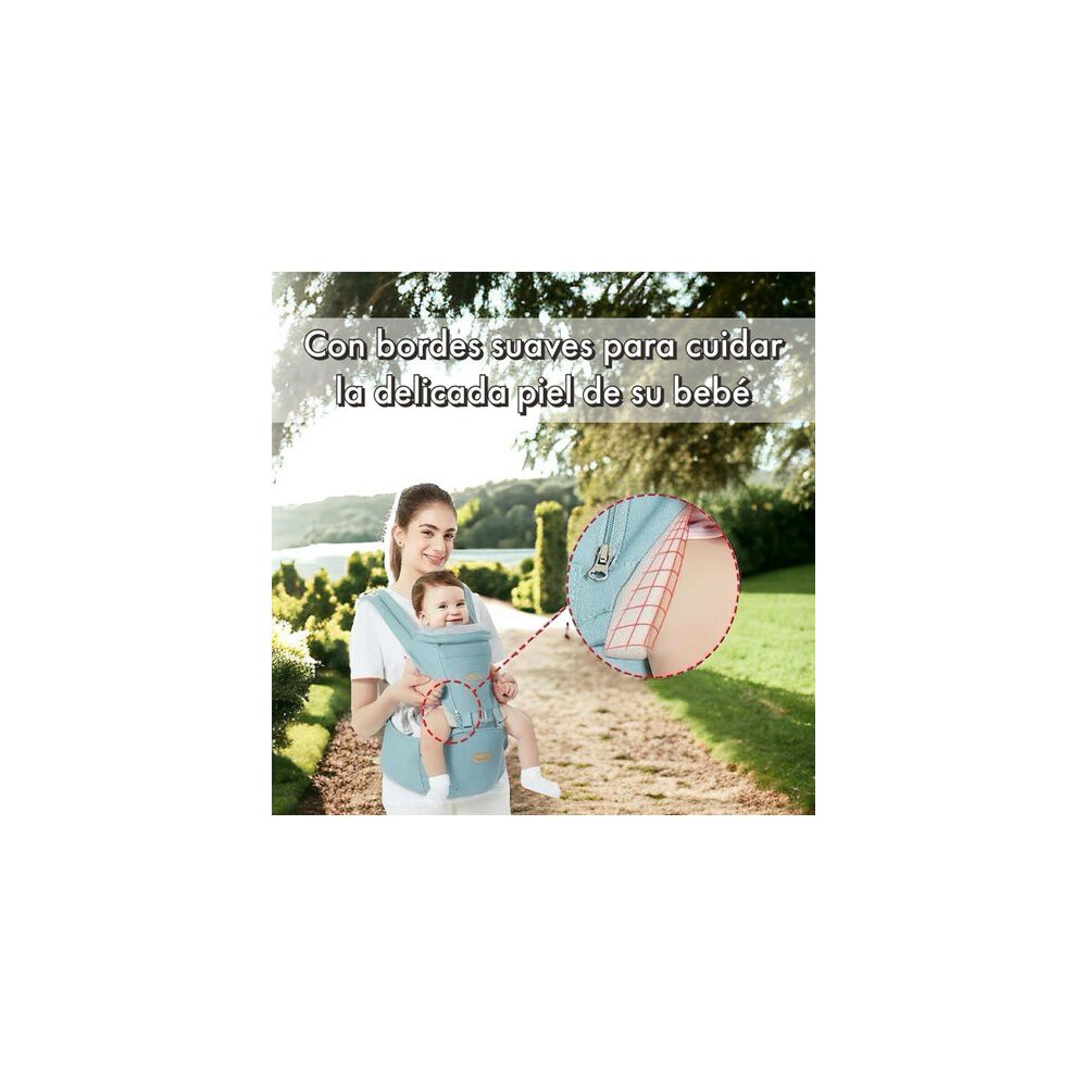 Portabeb&eacute; Ergon&oacute;mico Multifuncional 3 En 1 Lubabycas Azul image number 6.0